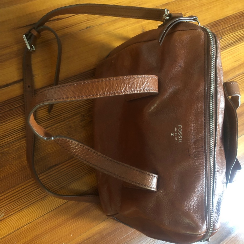 Leather Fossil cross-body